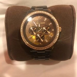 Michael Kors Tortoiseshell Wrist Watch (working!)